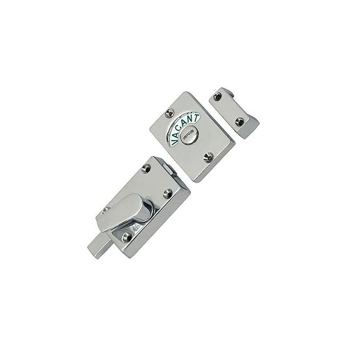 Polished Chrome 60mm Bathroom Door Lock Toilet Privacy Thumbturn
