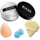 Beetbul Makeup Kit: Bissú Translucent Setting Powder 8g + Velvet Puff + 2 Finger Puffs + Sponge, Matte Shine Control