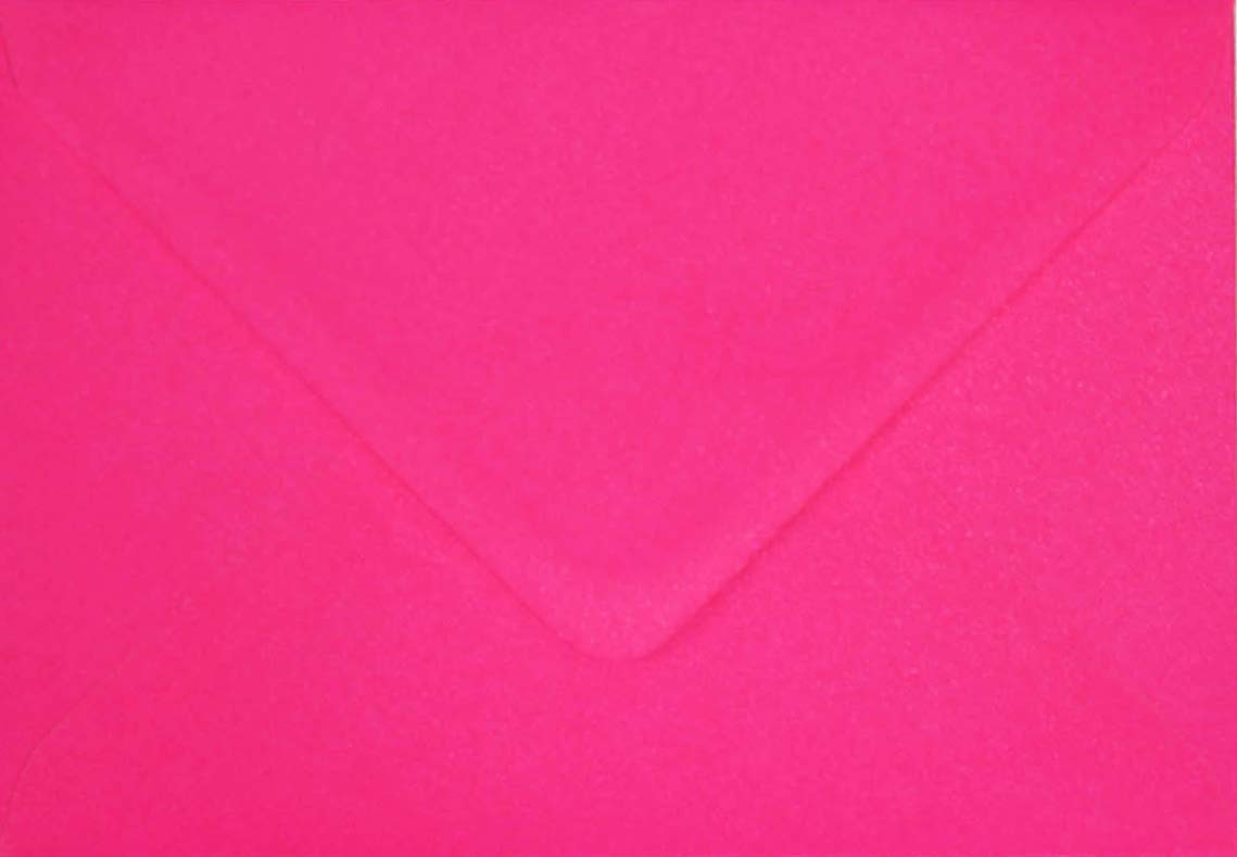 1000 Envelopes Neolight Shock Pink 155x155mm 100gsm Made in UK Bright neon Colours