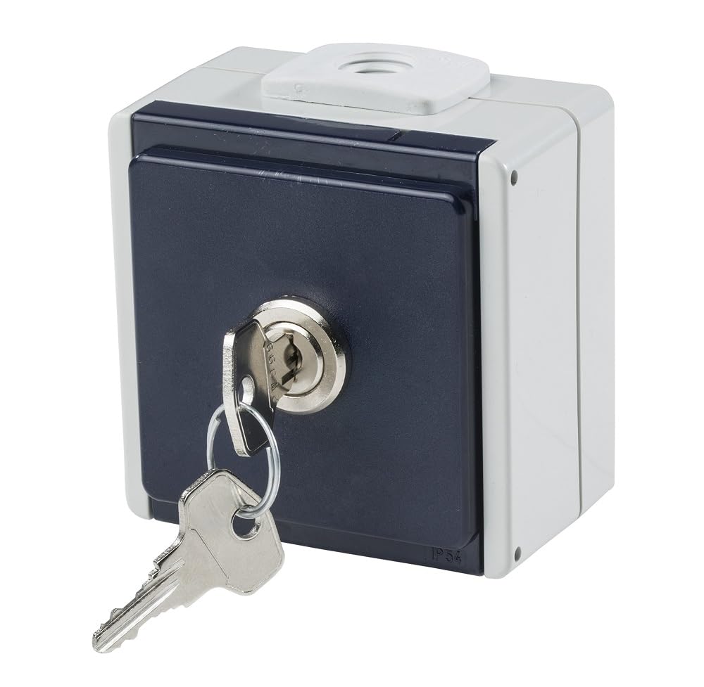 AS – Schwabe Socket Outlet with 2 cable Entries, IP54, for Outdoor use Grey, 62461