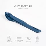 Lifeventure Ellipse Reusable 4-Piece Tableware Set Navy view 3