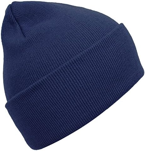 DIDKU Dark Navy Beanie Ski Hat Beanie Hats for Teens Knitted Beanie Dark Navy Apparel