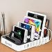 Okra 7-Port USB 16.8A Charging Station PRO [Most Powerful] Universal Desktop Tablet & Smartphone Multi-Device Hub Charging Dock for iPhone, iPad, Galaxy, Tablets [Charge 7 Tablets at Once] (White)
