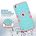 iPod Touch 6 Case,iPod 6 Cases,ULAK Anti Slip Anti-Scratch iPod Touch Case Shockproof Protective Cover with Hybrid High Soft Silicone + Hard PC Case(Wave Pattern/Rose Pink)