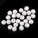 ILOVEDIY 200pcs White Round Spiral Acrylic Loose Beads in Bulk 10mm for Jewelry Making