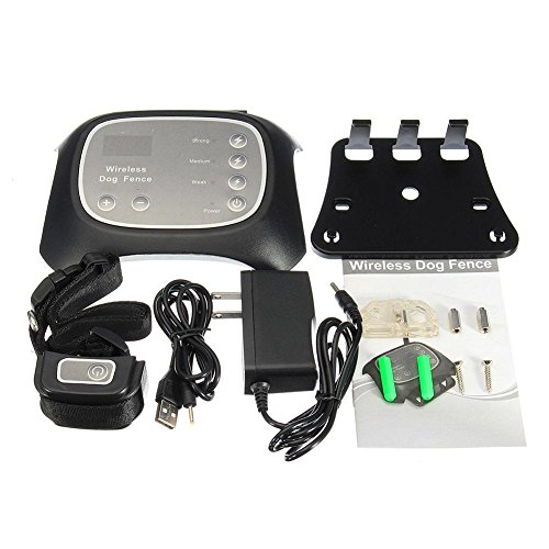 WXLAA Wireless Electric Pet Fence Containment 2 Dog System Waterproof Transmitter Collar