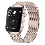 MCORS Compatible with Apple Watch Band 38mm 40mm,Stainless Steel Mesh Metal Loop with Adjustable Magnetic Closure Replacement Bands Compatible with Iwatch Series 5 4 3 2 1 Gold (Retro)
