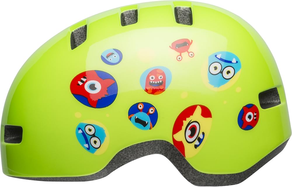 BELL Kids' Lil Ripper Toddler Cycling Helmet, Monsters Gloss Green, 45-51 cm
