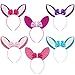 FRCOLOR Bunny Ears Headband for Girls Adult, Rabbit Ears Costume Headband for Easter Christmas Party Supplies Cosplay Favors, 6PCs