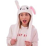 IronBuddy Rabbit Hat Ear Moving Jumping Funny Bunny
