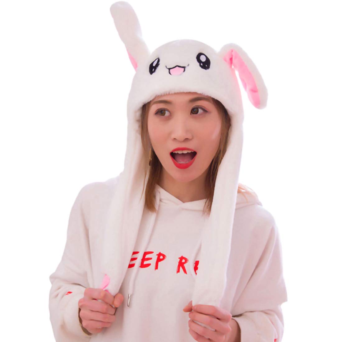 IronBuddy Rabbit Hat Ear Moving Jumping Funny Bunny