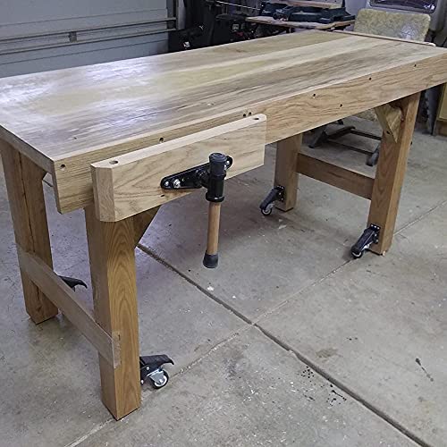 uyoyous 7" Front Vise Woodworking Bench Vise Cast Iron Front Screw Vise