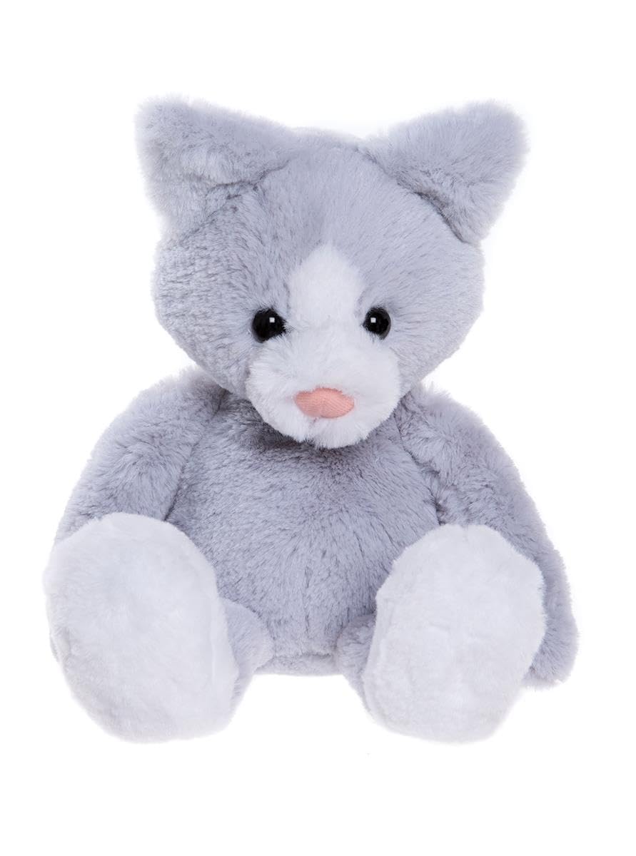 Charlie Bears Bear & Me Puddy Kitten Teddy Bear Cloudy Grey Soft Plush Animal Cute Toy Stuffed 11.5 Inches Tall