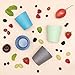 bobo&boo Bamboo Kids Cups Set of 4 Drinking Cups for Kids Eco Friendly Toddler Cups Without Lids ~ Non Toxic & Reusable ~ Great Gift for Baby Showers Birthdays & Preschool Graduations (Coastal)