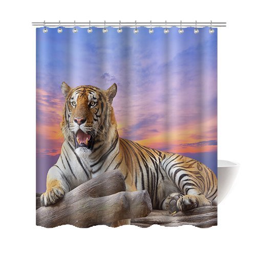 Gwein Wildlife Animals Tiger Photography Home Decoration Shower