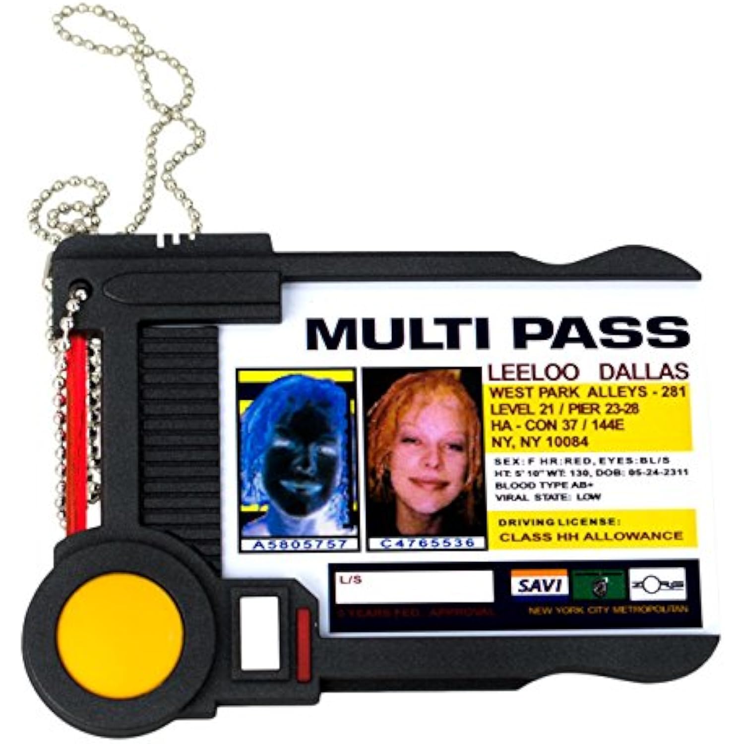 The Fifth Element Leeloo Multipass Replica ID Badge 1:1 Scale by