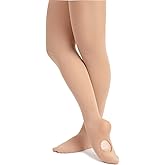 danswan Girls Women Transition Ballet Dance Tights Footless Ballet Legging Stocking Convertible Tights for Toddler Kids