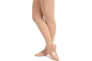 danswan Girls Women Transition Ballet Dance Tights Footless Ballet Legging Stocking Convertible Tights for Toddler Kids