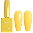CANNI Yellow Gel Nail Polish, 1Pcs Yellow Gel Polish Yellow Color Nail Polish Gel High Gloss Soak Off U V Gel Nail French Nail Manicure Salon DIY