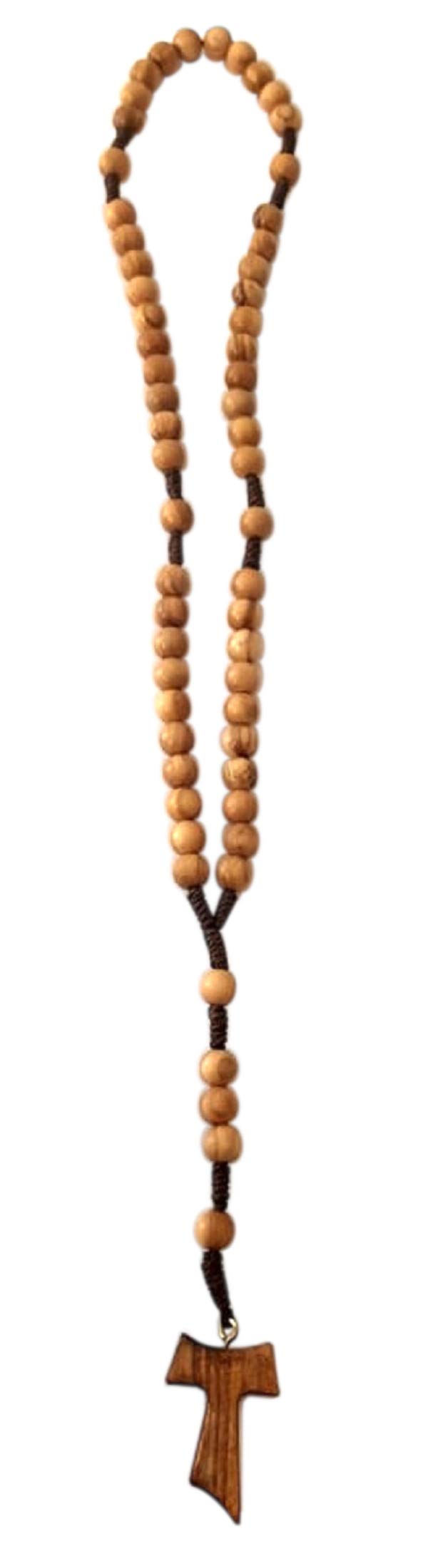 Eurofusioni Franciscan rosary in olive wood for Catholic prayer for men and women