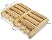 Dual Wooden Foot Massager Roller - Relieve Relieves Plantar Fasciitis, Heel Spur, Heel & Foot Feet Arch Pain & Aches - Stress Relief - Acupressure/Reflexology Tool - Gift Idea