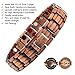 Reevaria Mens Elegant Guaranteed 99.9% Pure Copper 4 Elements in 1 Magnetic Therapy Bracelet Pain Relief for Arthritis and Carpal Tunnel