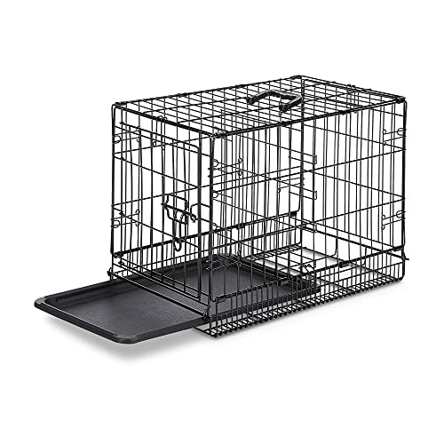 Amazon Basics SingleDoor & DoubleDoor Folding Metal Dog or Pet Crate