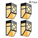 Iusun 4pcs Solar Power LED 2 Modes Fence Post
