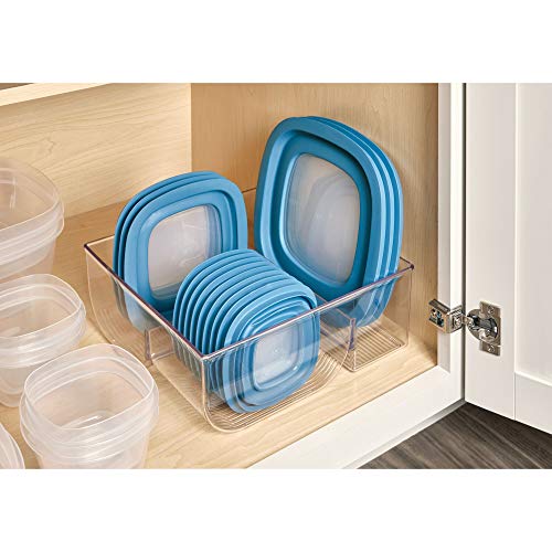 iDesign Plastic Kitchen Binz Food Container Lid Storage Organizer for Pantry