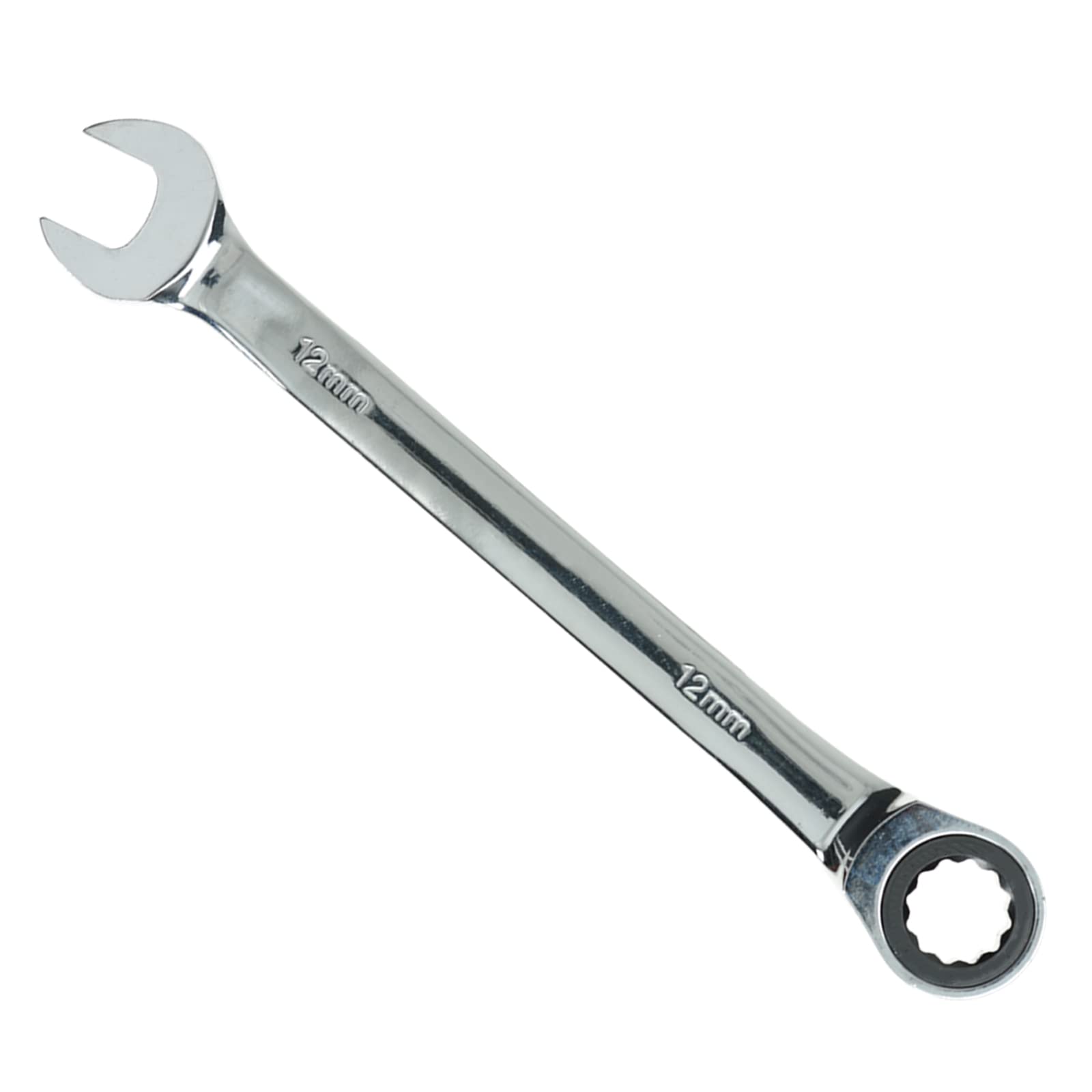 12mm Ratchet Spanner Steel Fixed Head Gear Wrench Open End & Ring (12mm)