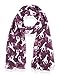 *daisysboutique* Multi Pattern Animal Plants Print Long & Soft Celebrity Style Scarf Shawl (Giraffe Purple)