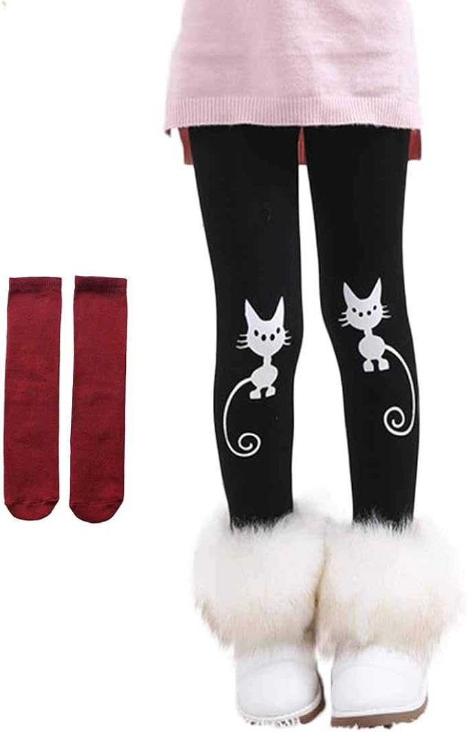 Legging Thermique Fille Hiver - Doublure Polaire - Taille Haute - 7 Tailles 110 à 170 Cm - Pour école, Sport, Quotidien