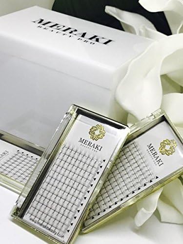 Meraki Beauty - Pre Fanned Russian Volume Eyelash Extension Tray- 0.7 Thickness -C Curl