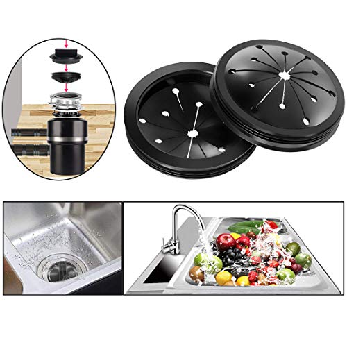 HJ Garden 4pcs Garbage Disposal Splash Guard & Stopper Set Kitchen Food Waste Disposer Sink Plug Accessories