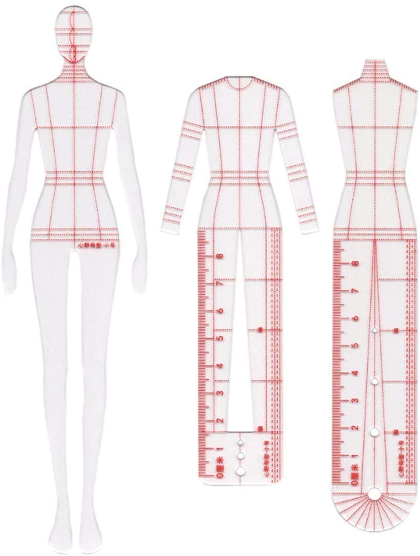 Buy CHENGYIDA 3 Models (Female) Fashion Illustration Rulers, Fashion