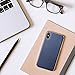 LOHASIC Premium Leather Case for iPhone Xs Max, Slim Flexible Anti-Slip Soft Grip Protective Cover Cases - Navy Blue