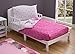 Toddler Bedding Set | Girls 4 Piece Collection | Fitted Sheet, Flat Top Sheet w/ Elastic bottom, Fitted Comforter w/ Elastic bottom, Pillowcase | Delta Children | Pink Clouds | Hot Pink Grey