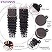 VRVOGUE Deep Wave Brazilian Human Hair 3 Bundles (22 