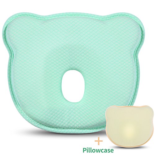 Baby head shaping pillow for newborn, breathable memory…