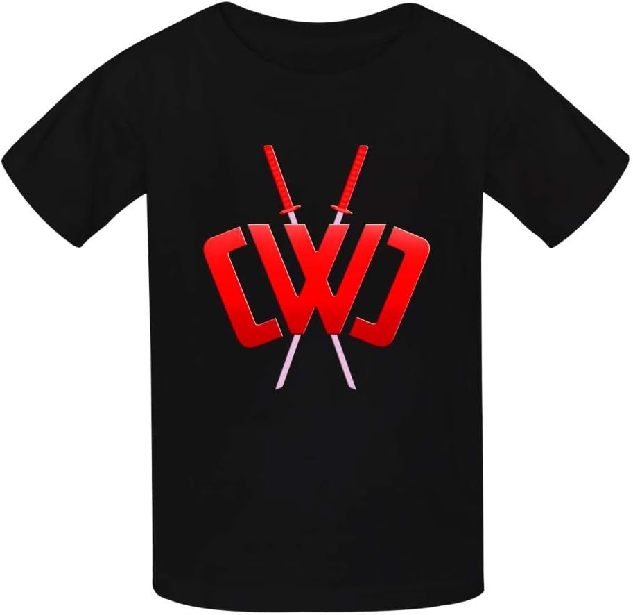 UIJ JJAA Chad Wild Clay Cwc Logo Student Children T-Shirts Unique Breathable Short Sleeves Black Xs