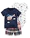 Carter's Baby Boys 3 Piece Little Short Set, 12 Months, Navy Helicopter
