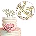 Mr and Mrs Wedding Cake Topper - Premium Gold Metal - Sparkly Wedding or Anniversary Cake Topper - Now Protected in a Box
