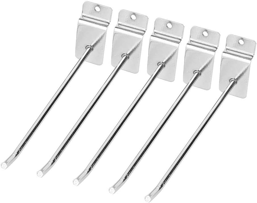 Yosoo Health Gear Slat Wall Panel Hooks, 25pcs Slatwall Hooks, 6 Inch (15cm) Stainless Steel Wall Panel Hooks - Image 4