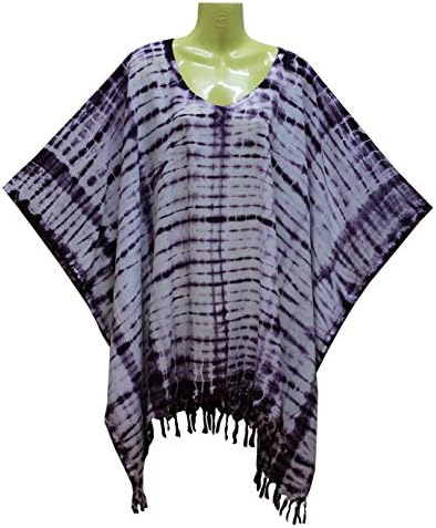 ATM Blouse Tops Poncho Caftan Kaftan Handmade Tie dye Plus Size