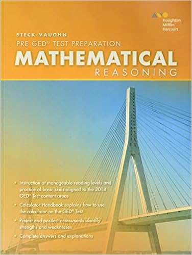 Amazon Com Steck Vaughn Pre Ged 2014 Mathematical Reasoning 9780544253476 Steck Vaughn Books