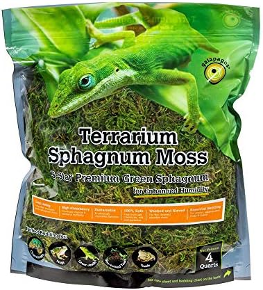 Galápagos (05213) Terrarium Sphagnum Moss, 5-Star Green Sphagnum, Natural, 4QT