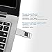 KOOTION 32GB High Speed Recognition Fingerprint Encrypted Flash Drive USB3.0 Dual Storage Security,Silver