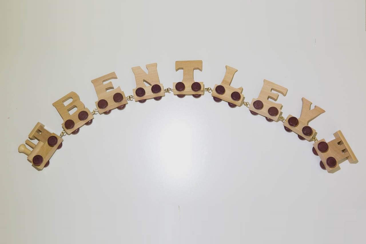 personalized wooden name train