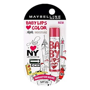 Maybelline Baby Lips Alia Loves New York, Manhattan Mauve, 4g