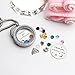beffy Girls & Boys Gift from Mother,Mom,Mammy, 30mm Round Floating Living Memory Locket Necklace with Backplate Inscription, 12 Birthstone & Charm